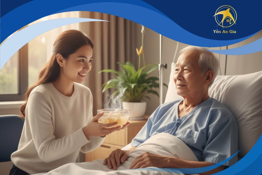 Người bệnh đang ăn yến