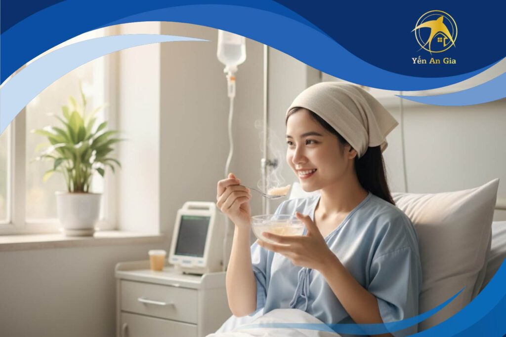 Người bệnh trẻ ăn yến sào