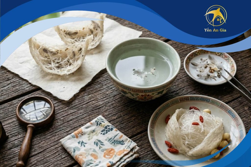 phân biệt yến thô thật và giả
