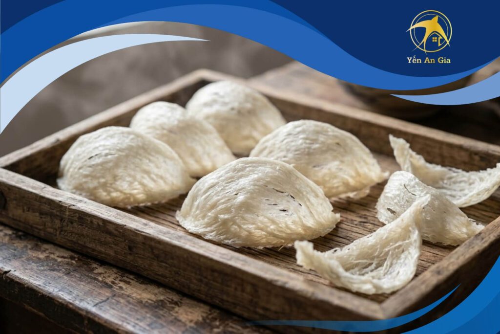 tổ yến mới được tinh chế